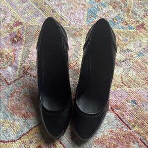 Burberry Black Heels with Subtle House Check